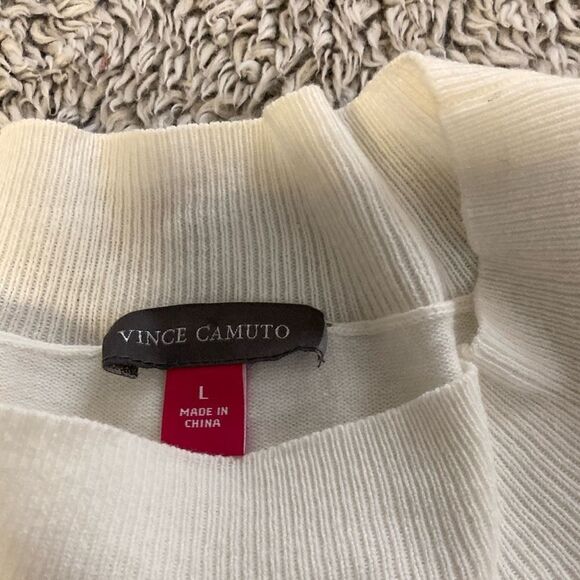 NWT VINCE CAMUTO L Unisex Clip Dot Sleeve Pullover Fashion Sweater - Picture 3 of 12